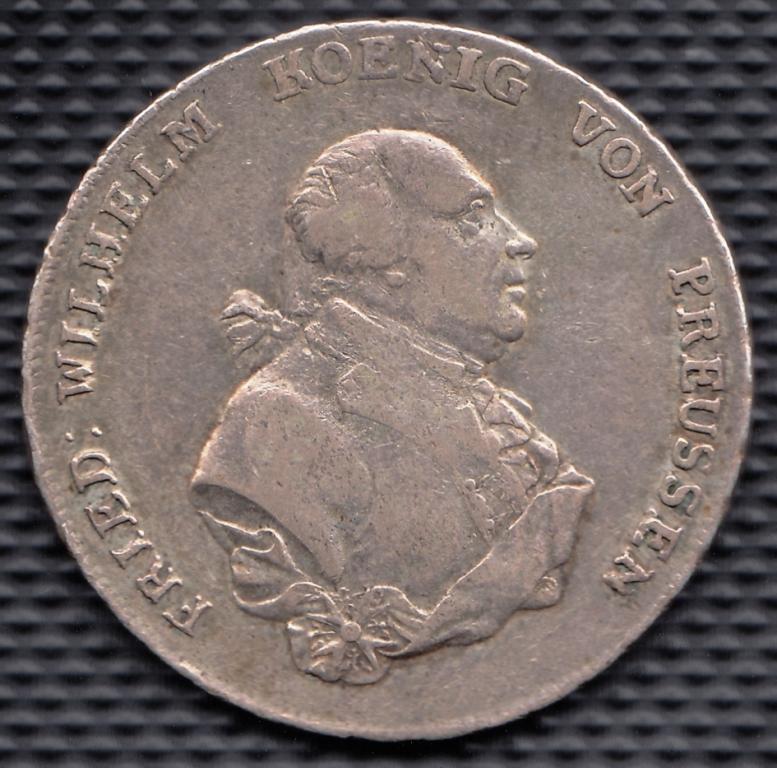 Пруссия 1 талер 1795 А - Оригинал, Редкость, Отличная XF
