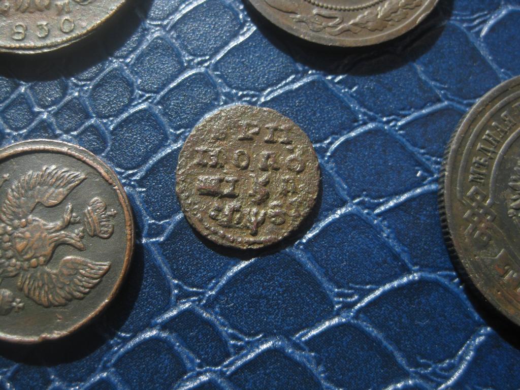 полушка 1719 года! ВРП !год буквами! Петр 1 !Редкая!До 1917 г.007