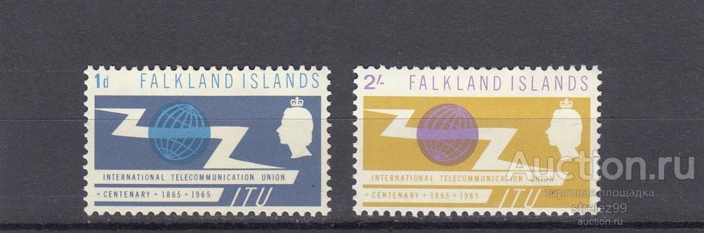 FALKLAND ISLANDS  ФОЛКЛЕНДСКИЕ ОСТРОВА     ITU  UIT  Связь   Серия Пара 13 Евро Сост * Наклейки!!