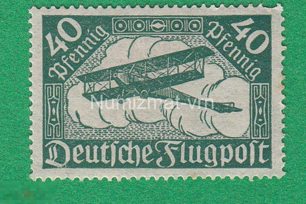 Марка Германия 1945 г. Самолет Нацистской Германии Самолеты. Авиация Воздушные средства. Редчайшая!
