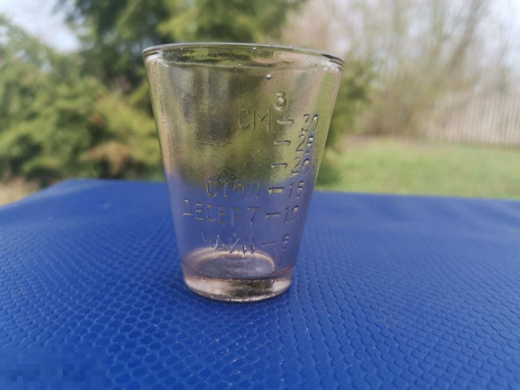 Мерный стакан коричневое стекло, столовая, десертная чайная 30мл.