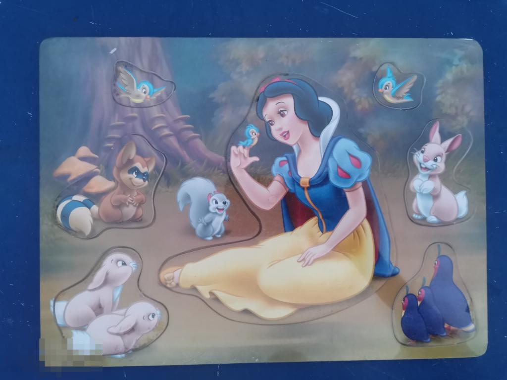Деревянный пазл Дисней, Disney Белоснежка детская развивающая игрушка, Новая .