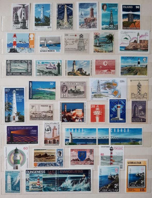 Австралия. Франция. Канада. США. Новая Каледония. 1959 - 2021. Набор марок - Маяки. MNH**
