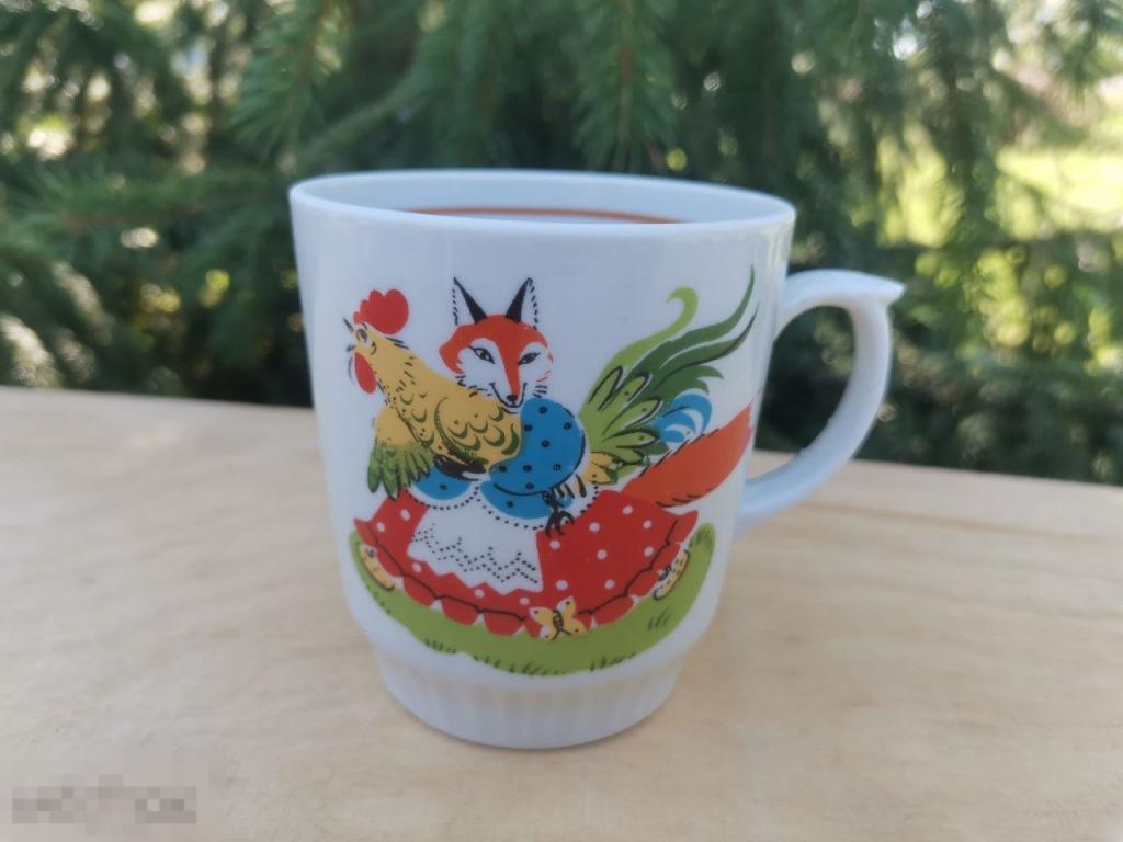 Детская Кружка Лиса и петушок Чайка Краснодар СССР