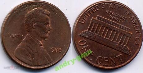 0135 США 1 цент 1964 год