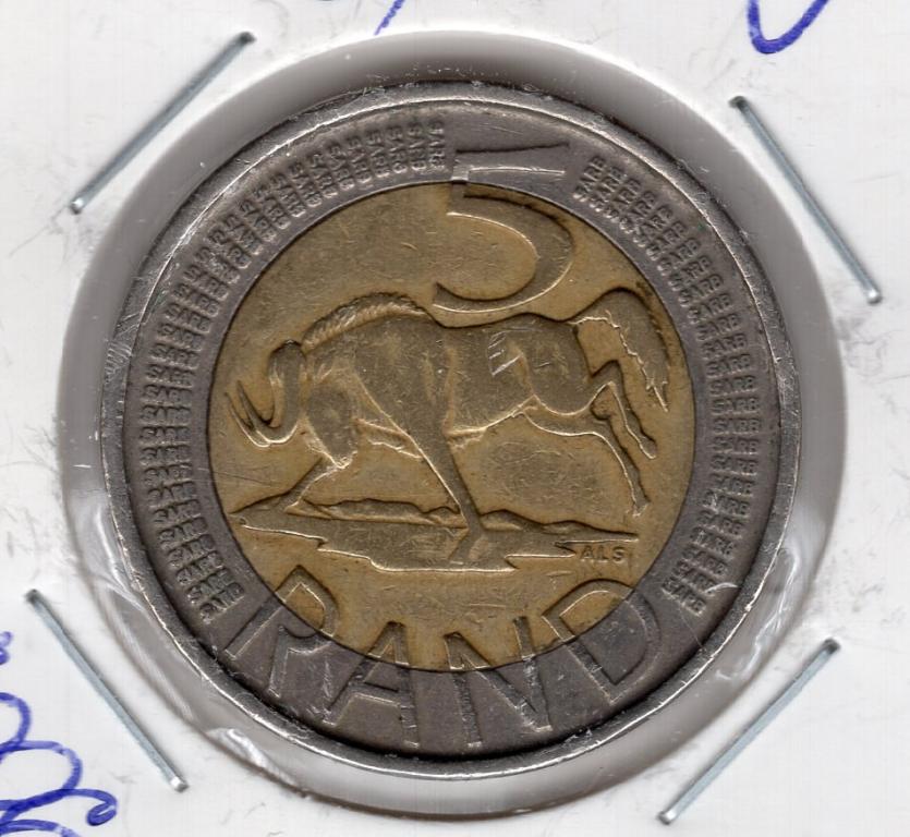 5 рэндов - ЮАР - 2006 - KM#492 - биметалл