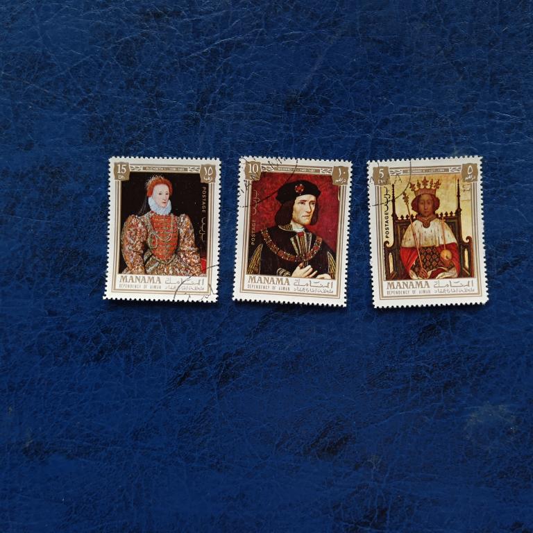 Марки ОАЭ Манама Живопись гаш  альбом 4 лист 8