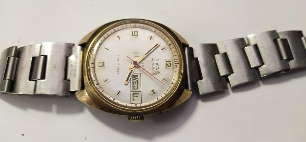 Часы наручные " Слава ". СССР . Позолота.Au10.