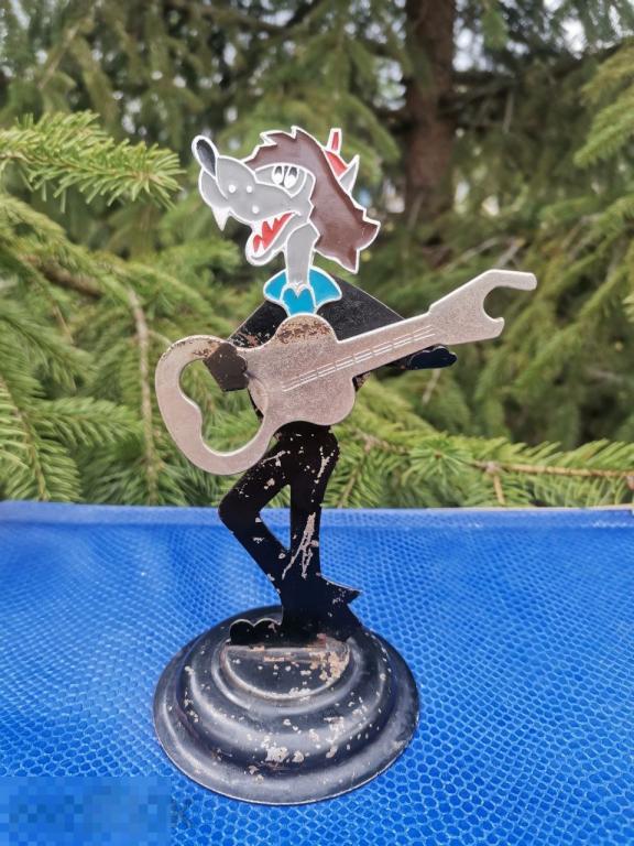 Открывашка, Волк из Ну-Погоди, Винтаж, Сувенир, Эмаль, СССР