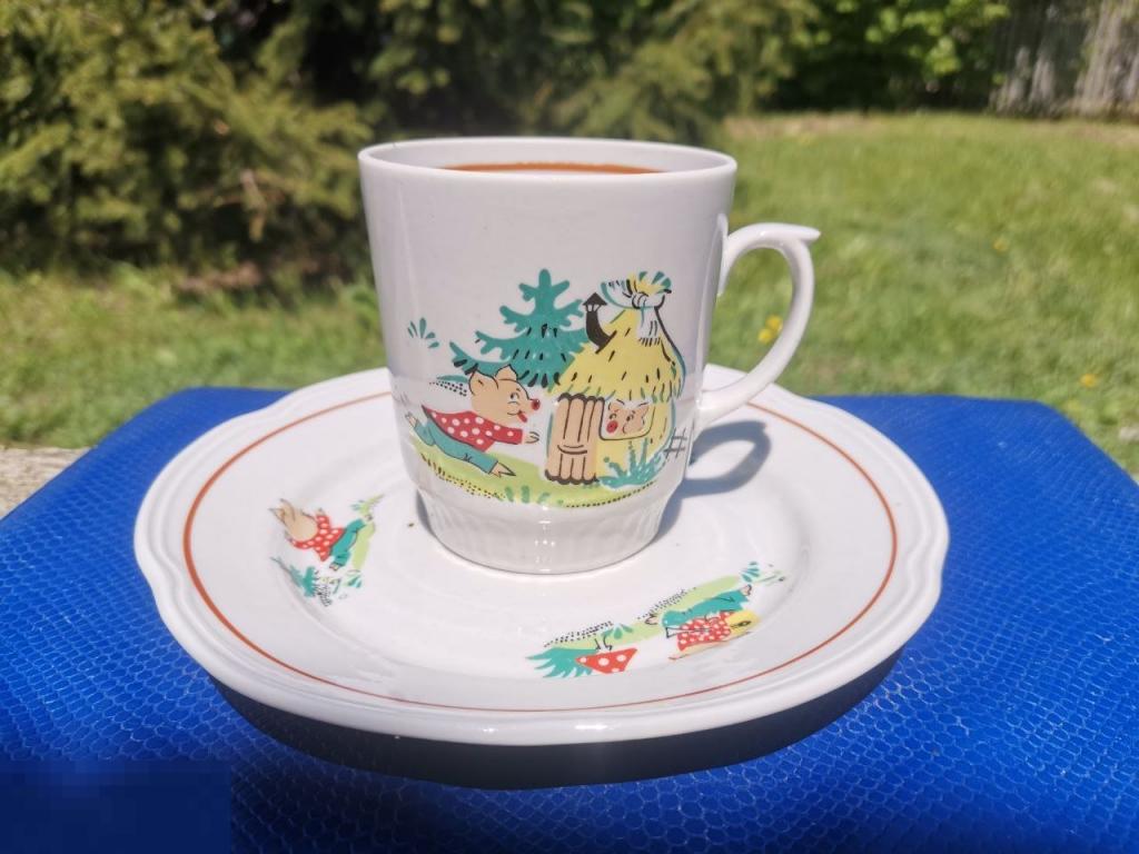 Детская кружка и тарелка Детский набор Три Поросенка Чайка Краснодар СССР