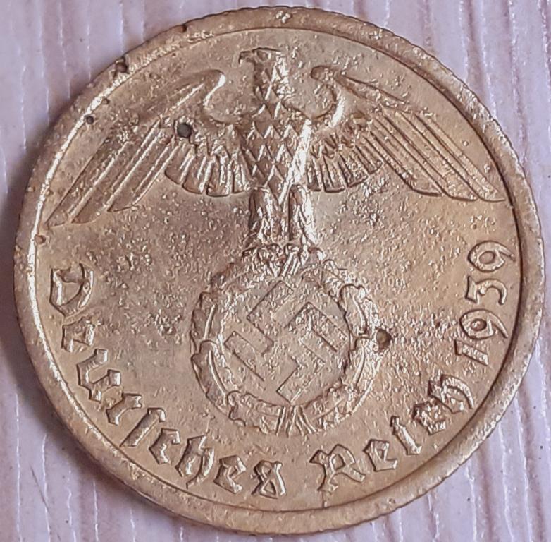 Германия, 3-й Рейх 10 пфеннигов (рейхспфеннигов) 1939 г. G. ОРИГИНАЛ