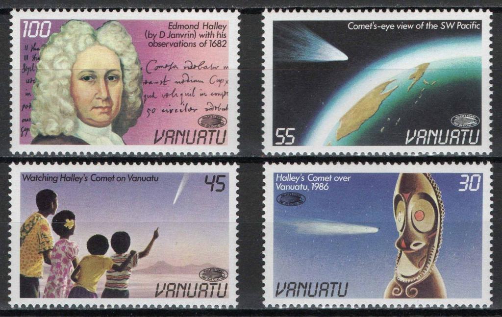 Вануату, 1986, Космос, Комета Галлея, п/с