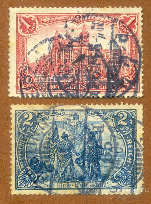 Германия Аллегории марки 2 шт. 1905 водяные знаки