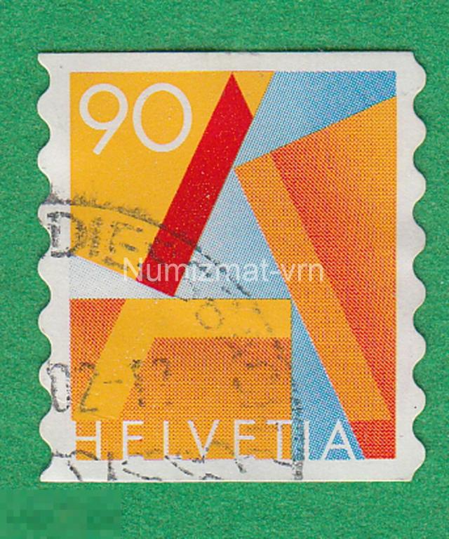 Марка Швейцария. 2002 г. Абстракция Стандарт. Логотип.