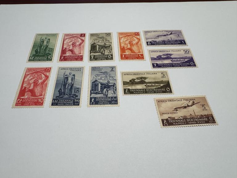 Италия, 1940 год, Итальянская Восточная Африка, серия 11 штук ** В Идеале!!!