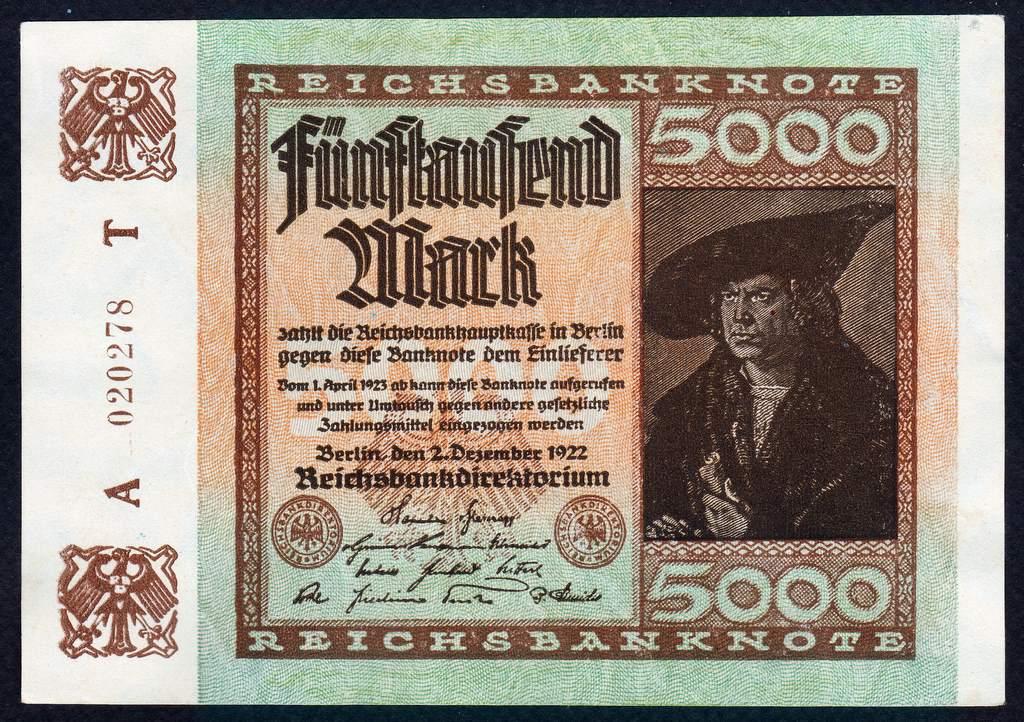 Германия  5000 марок 1922 г.. Берлин....а.UNC