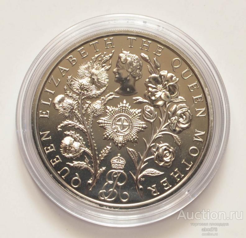 Новинка BUNC 5 фунтов 2025 г., Королева Мать, Великобритания