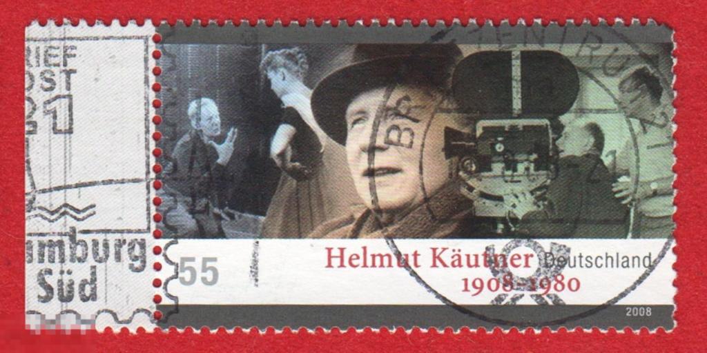 Марка Германия 2008 год Хельмут Койтнер — немецкий режиссёр и актёр. Личности. Актеры.