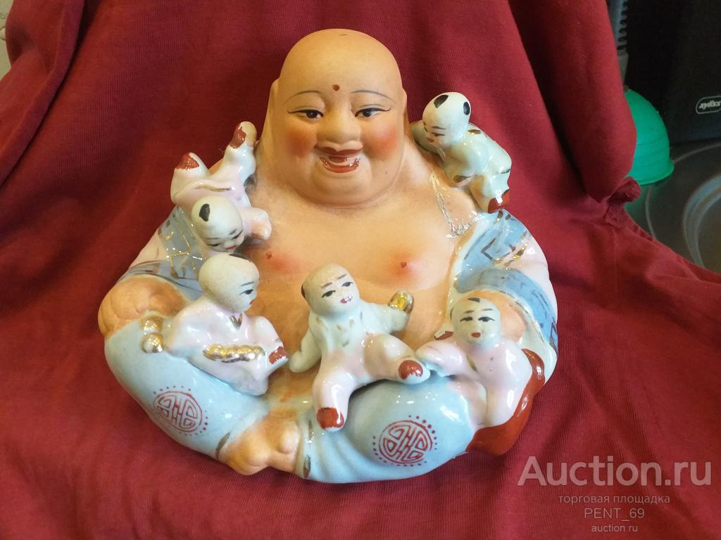 Хотей с детьми.Китай.50/60 гг.Клеймо.