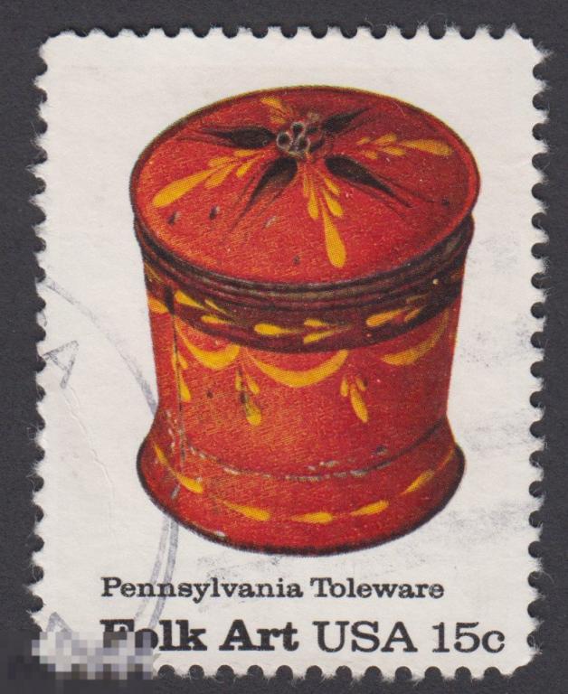 Марка США 1979 год. Пенсильванская посуда: Сахарница Посуда. Фарфор. Национальные традиции.