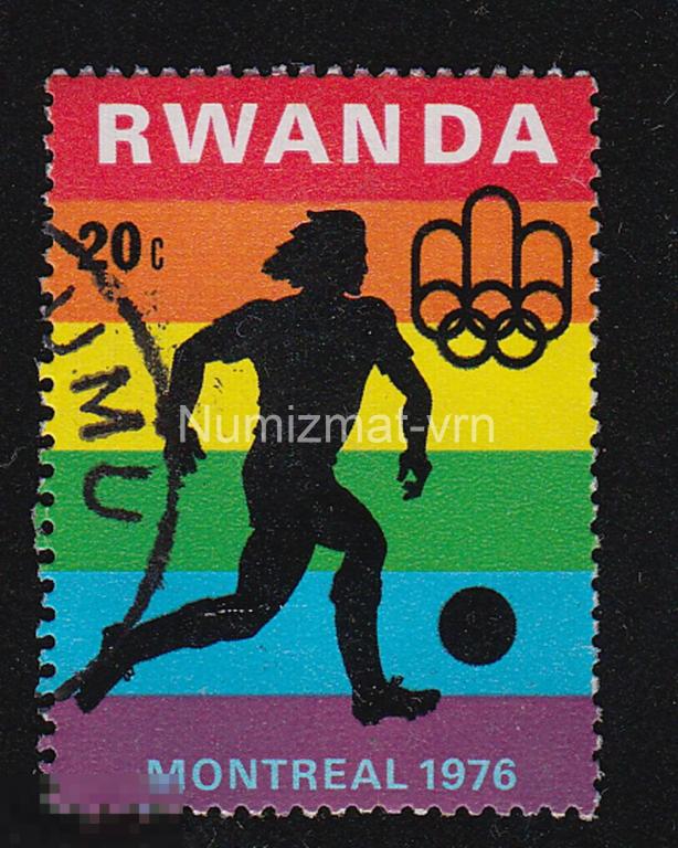 Марка Руанда. 1976 г. Олимпиада 1976 г. Монреаль 76
