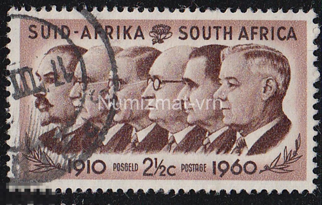 Марка ЮАР. 1960 г. Правители. Президенты.Известные люди. Герои. Личности. Персоналии. Редкая марка!-