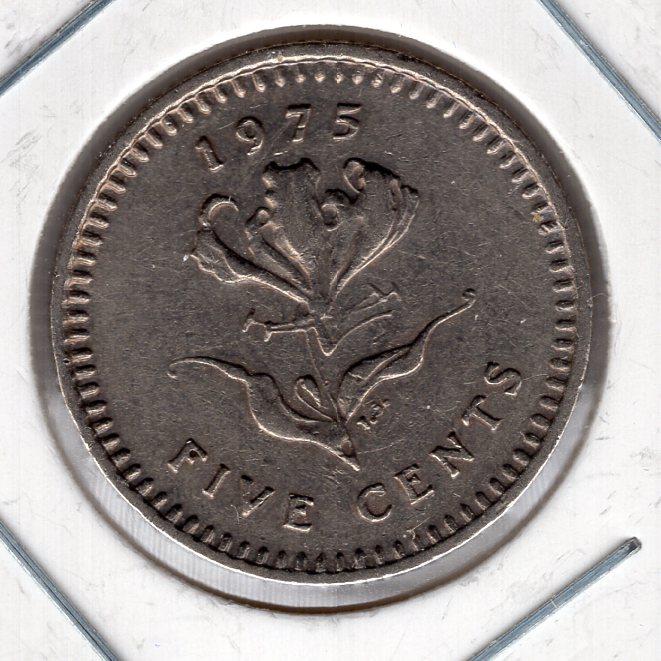 5 центов - Родезия - 1975 - KM#13