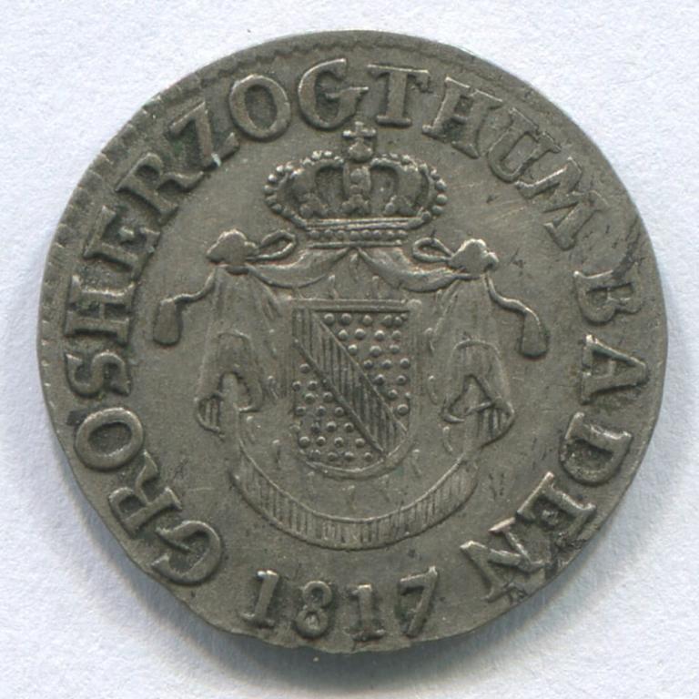ГЕРМАНИЯ/БАДЕН 3 КРЕЙЦЕРА 1817 GVF