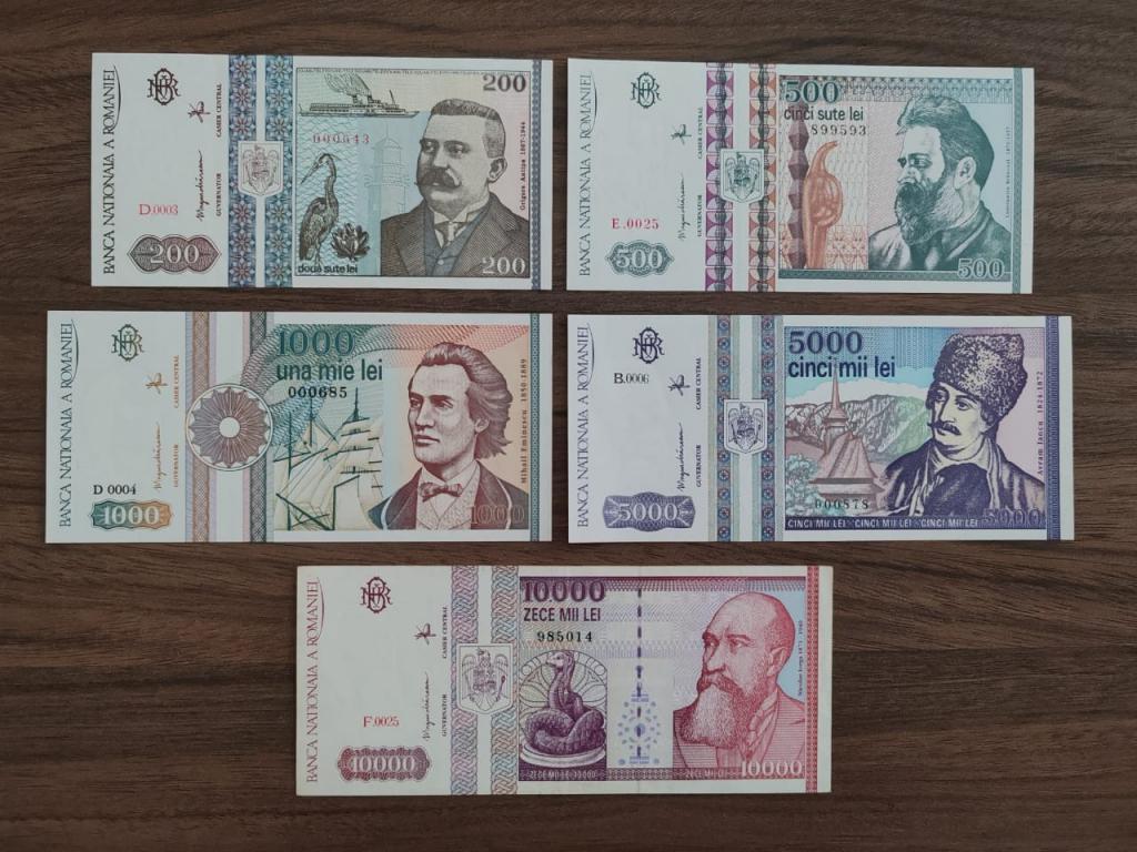 Румыния СЕТ: 200, 500, 1000, 5000, 10000 лей 1991-1994 гг.