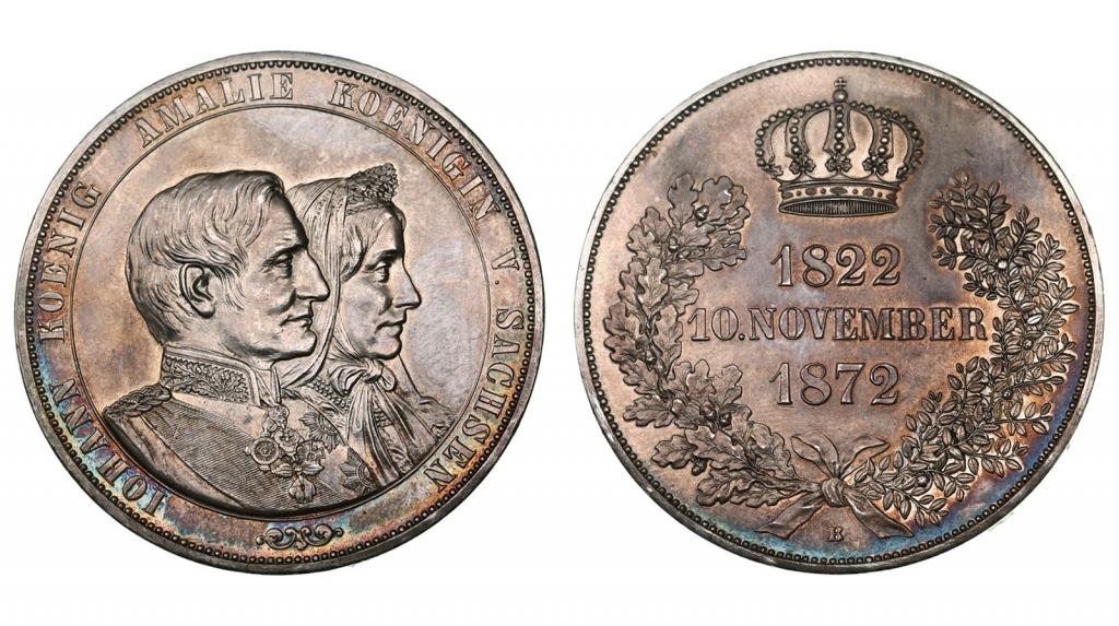 Германия. Саксония. Иоганн. 2 талера 1872 года. 267069