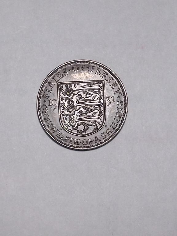 Великобритания 1/12 шиллинга 1931 год Георг V. Джерси.
