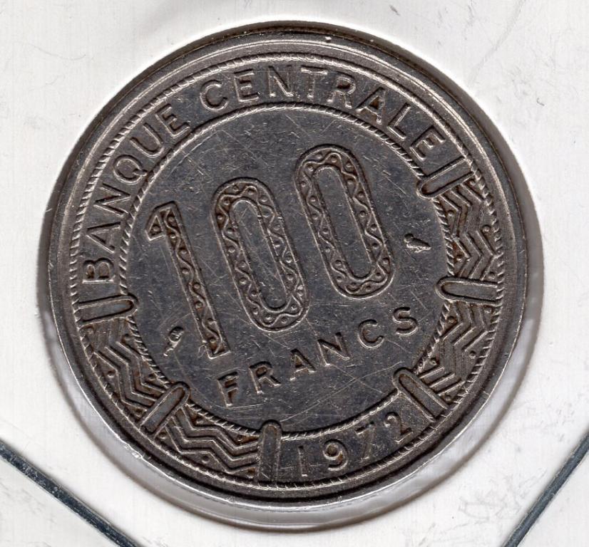 100 франков - Габон - 1972 - KM#12