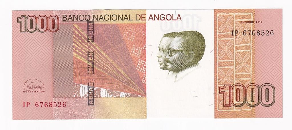 Ангола Банкнота 1000 кванза 2012 год P#156b UNC (42724)