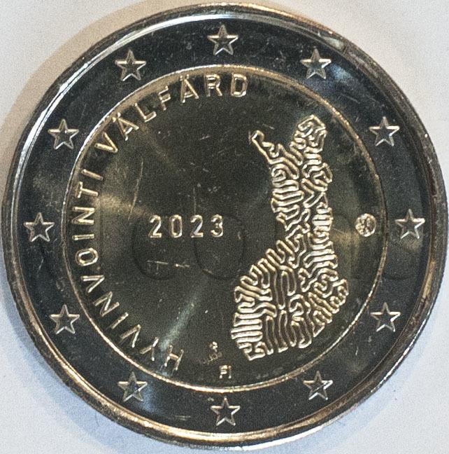 Финляндия 2 евро 2023 Социально медицинское обслуживание UNC 92971