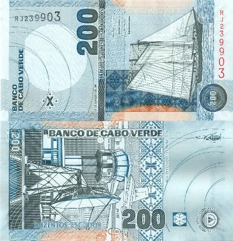 Кабо-Верде 200 эскудо 2005 P68 пресс unc