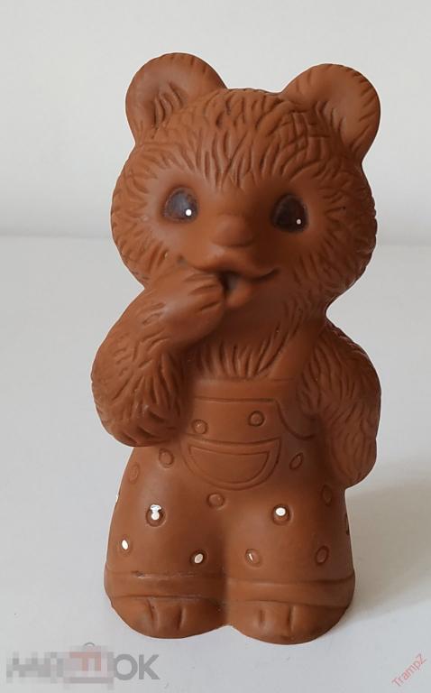 Игрушка резиновая Мишка медведь клеймо ДЗИ резина 14см. #10