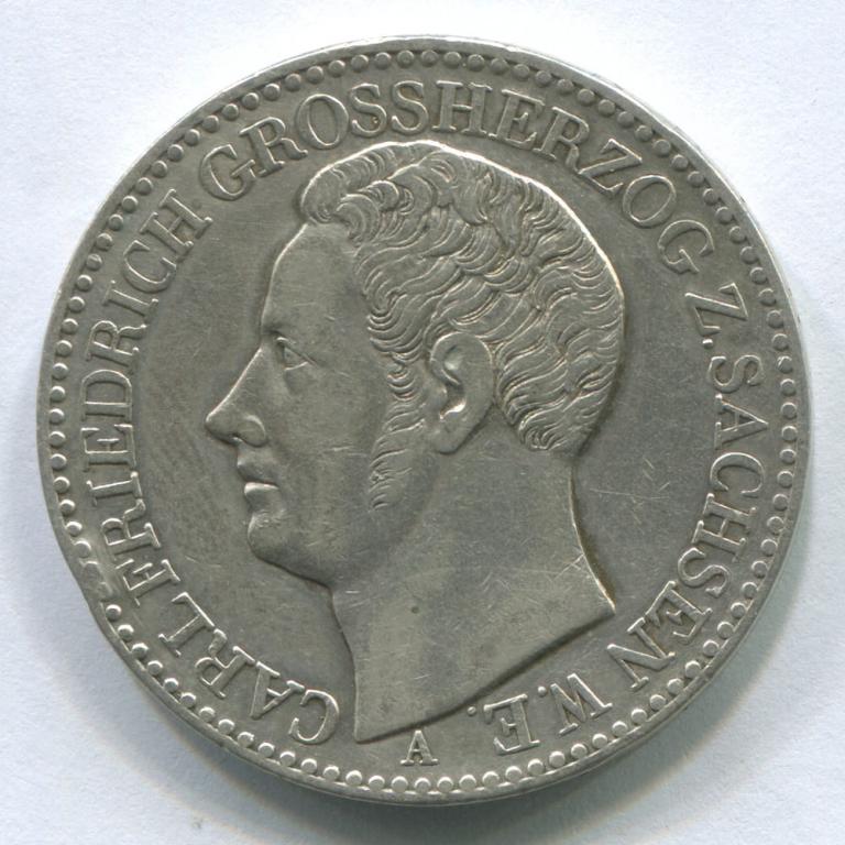 ГЕРМАНИЯ/САКСЕН ВЕЙМАР АЙЗЕНАХ 1 ТАЛЕР 1841 GVF