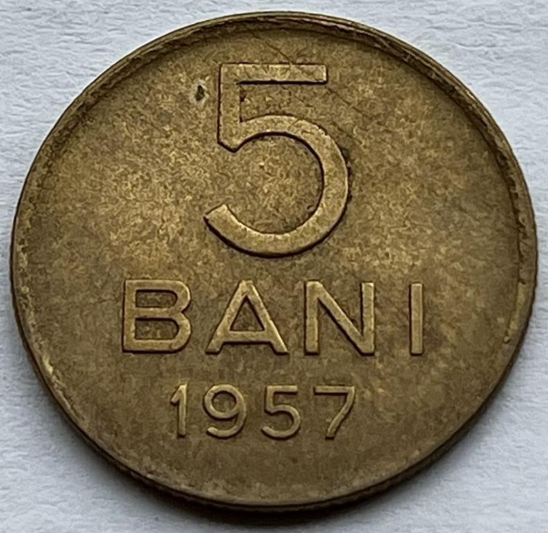 РУМЫНИЯ 5 БАНИ 1957 ГОД (А)