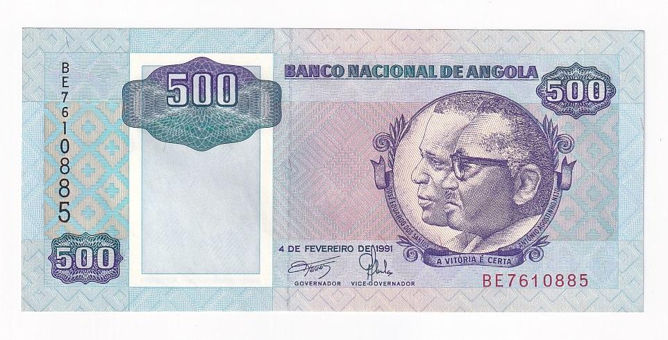 Ангола Банкнота 500 эскудо 1991 год UNC (42756)
