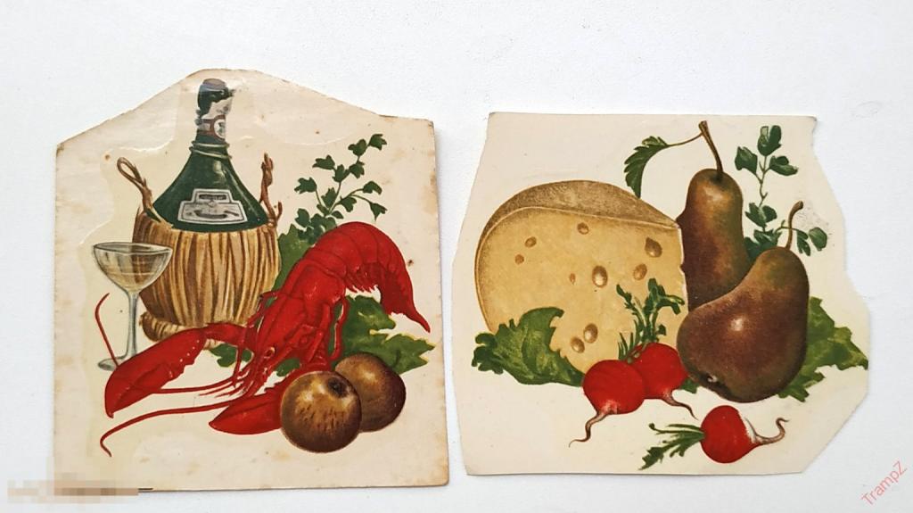 Наклейка сдвижная трафаретная деколь рак вино сыр груши #Г7