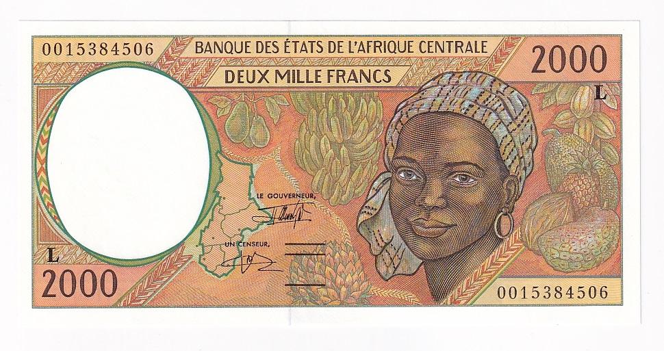 Центральная Африка Габон Банкнота 2000 франков 2000 год L - Габон  UNC (42779)