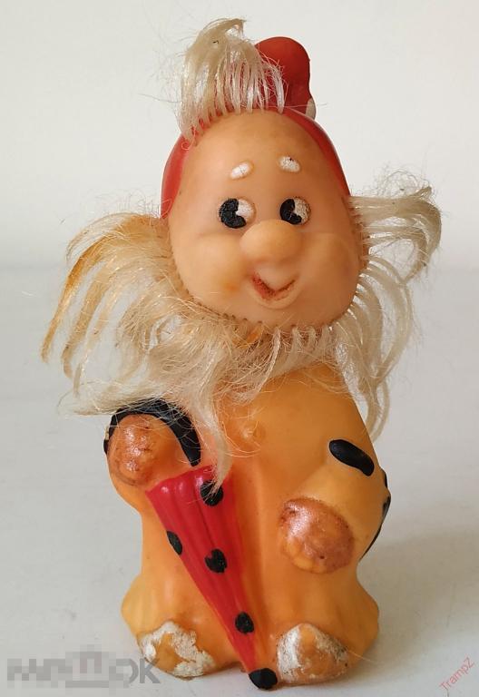 Игрушка резиновая СССР Гном резина клеймо #1