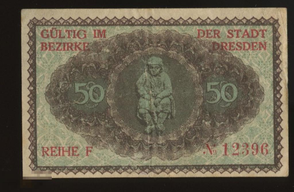 Германия нотгельд Notgeld 50 Пфеннигов Dresden