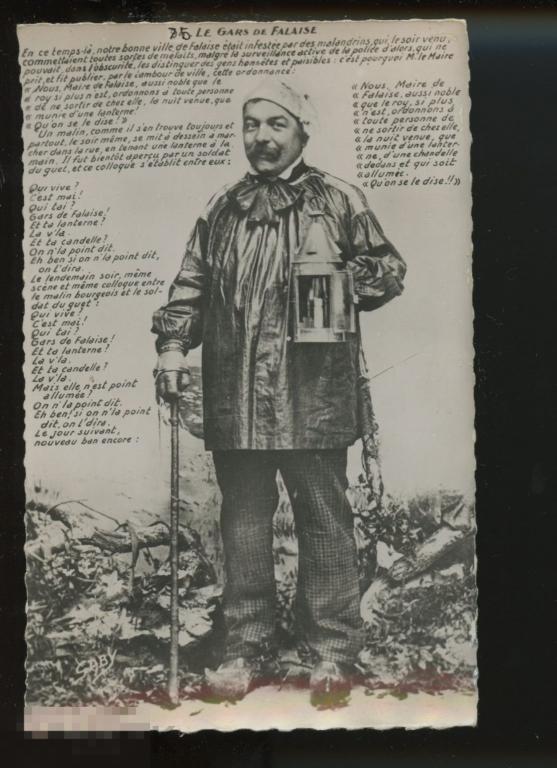 легенда, Фалезец с фонарем, стой кто идет « Qui vive ? », « Gars de Falaise ! »