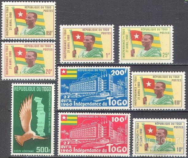 С3447 ✅ Независимость Флаги Президенты География Птицы 1969 Того 9м п/с ** 20МЕ