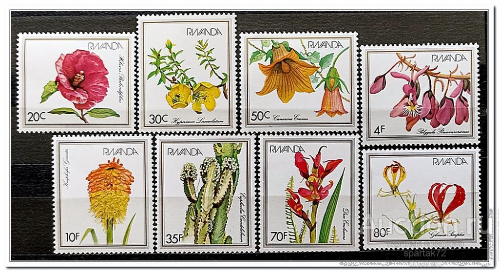 Руанда 1982 год № 1167/74 " Цветы " MNH**