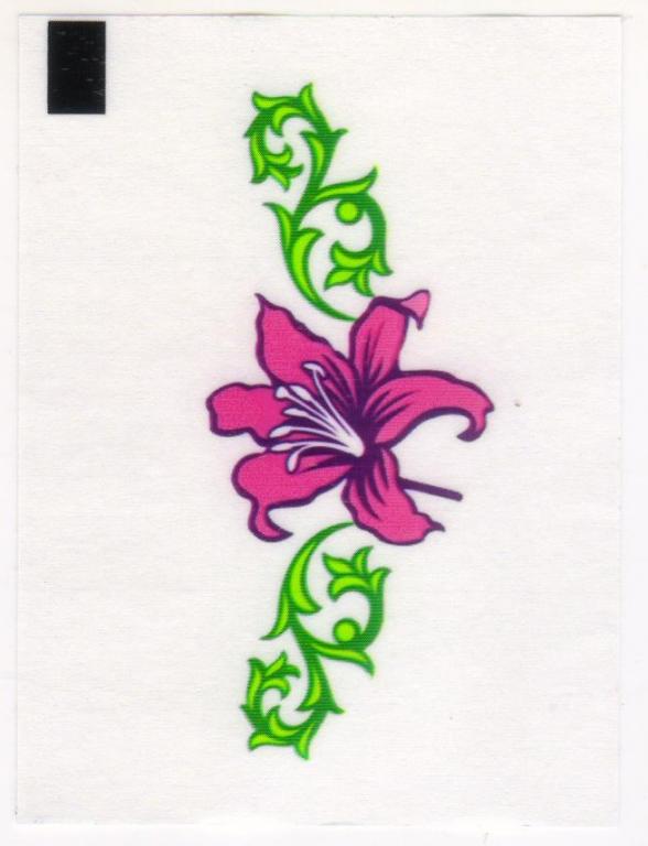 Вкладыш / татуировка / переводка "Тату-Бум" (Канди Клаб) № 17 Цветок