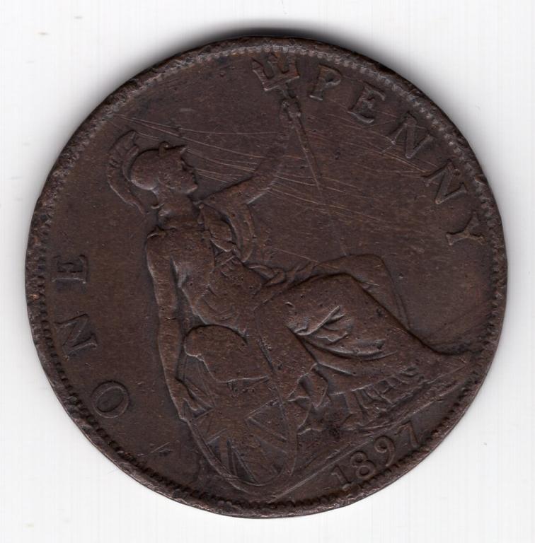 1 пенни - Великобритания - 1897 - KM#790