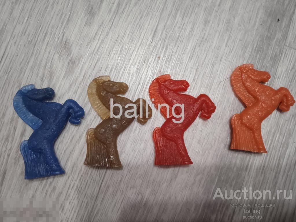Мини игрушки лошадь конь в яблоках колкий пластик ссср