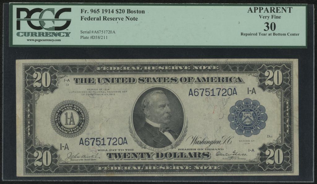 США. 20 долларов 1914 г.